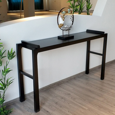 新中式条案实木案几 简约现代玄关台供桌 客厅禅意条几隔断桌定制