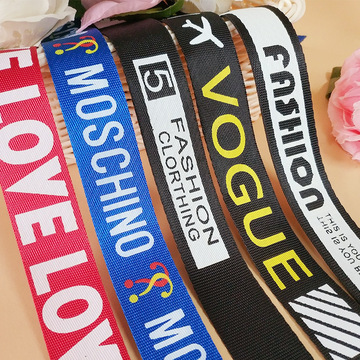 新款字母印花pp织带 仿尼龙箱包背包肩带鞋帽家纺包边带服装辅料