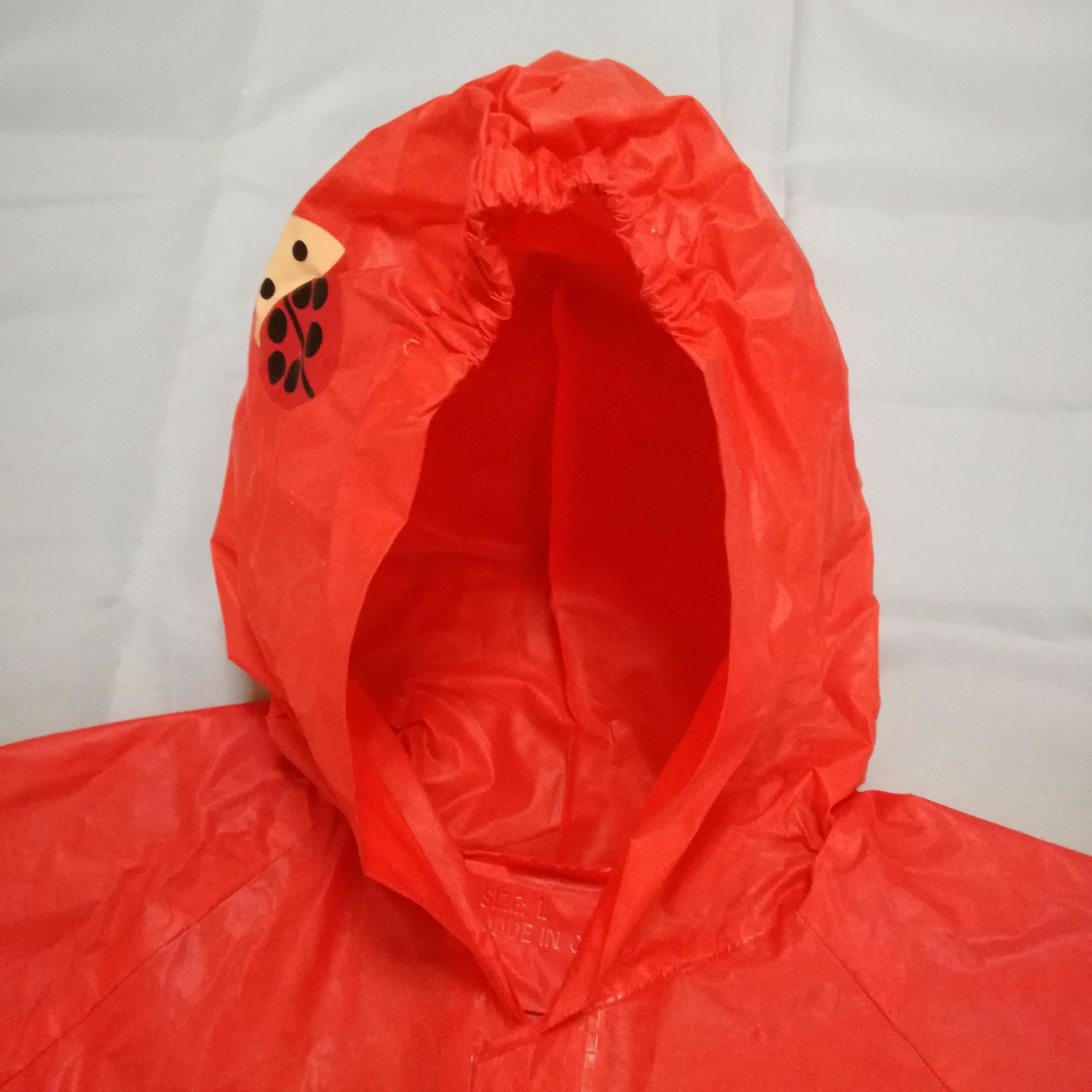 女款pvc儿童雨衣定做印刷卡通图案女童雨衣长款无书包位雨衣