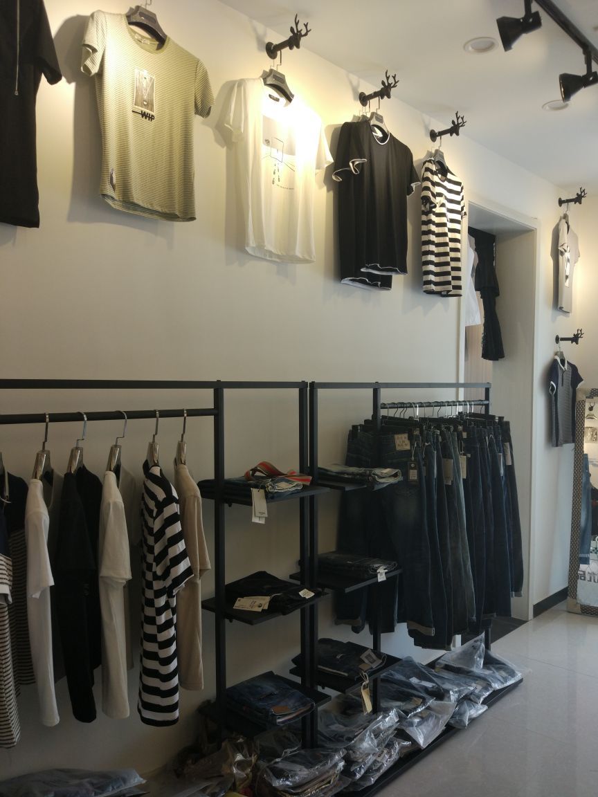 服装店展示架多层落地式男女装挂衣架组合店铺陈列架货架上墙