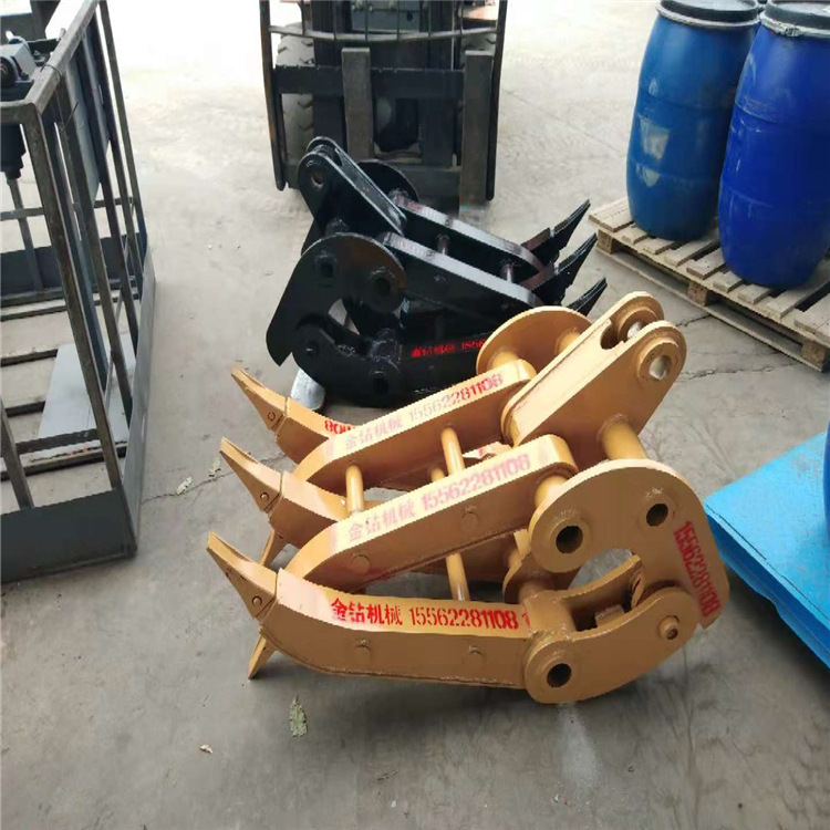 挖掘机抓木钳卡特307挖掘机抓木器夹木机 小型挖机抓头旋转抓木机