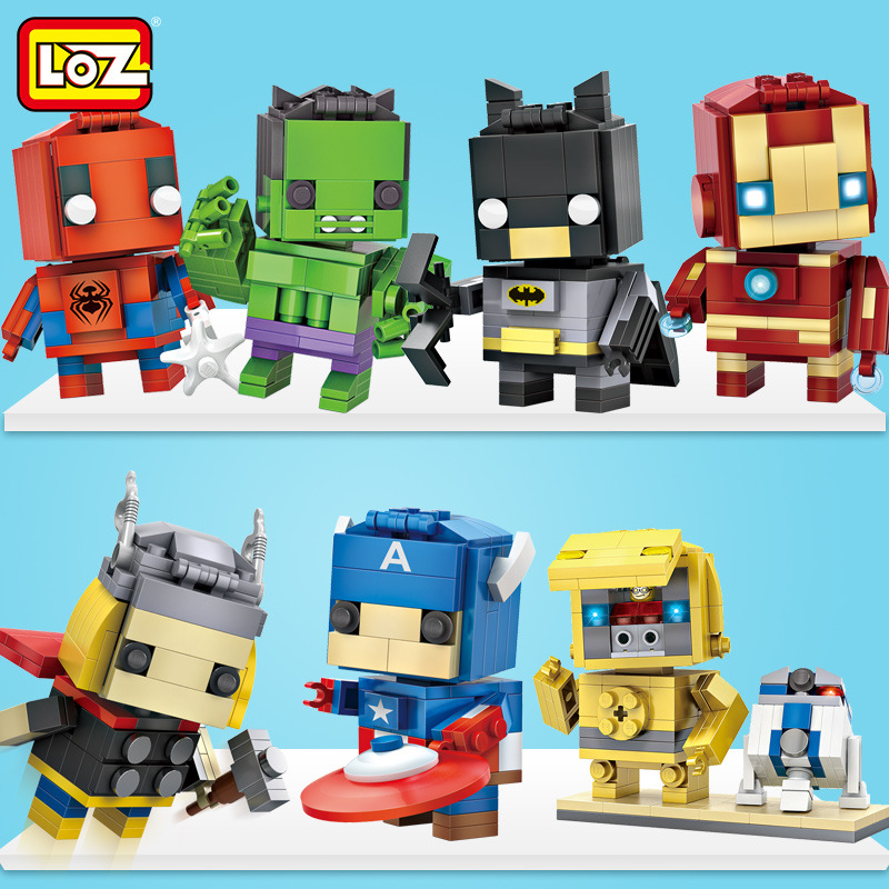loz 俐智三国演义积木玩具小侠 砖头人方头仔1453圣诞礼物