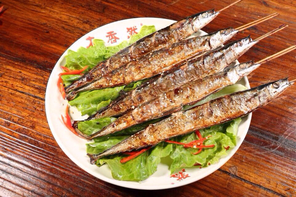 烧烤 秋刀鱼串 冷冻香煎 秋刀鱼串 烧烤 铁板烧小吃 10包*10条/件