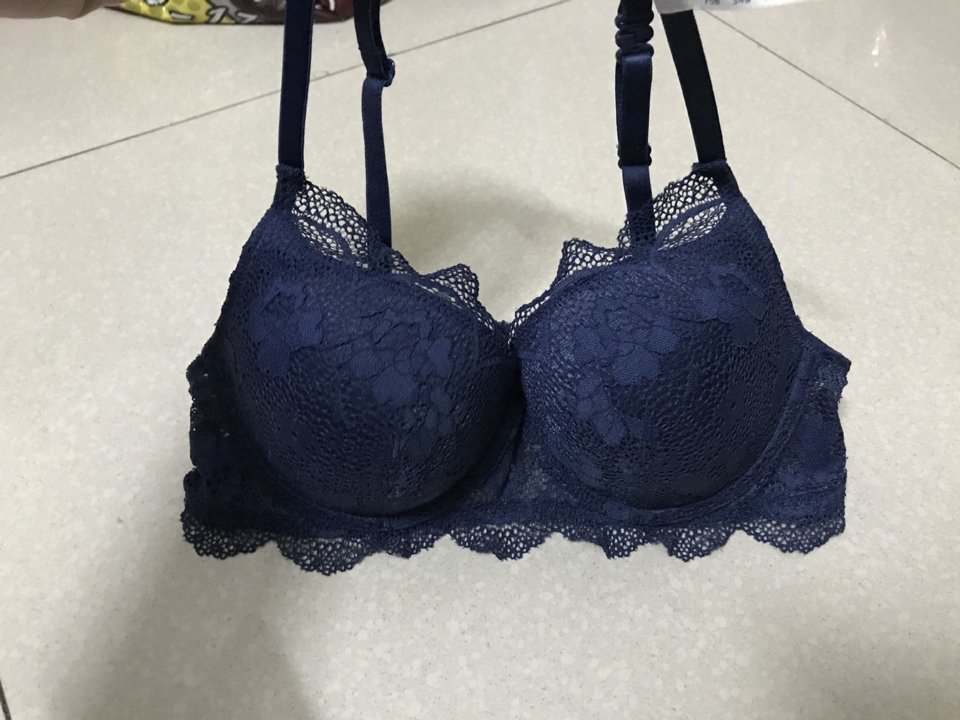 欧美外贸原单内衣 一片式蕾丝薄杯文胸abcd杯