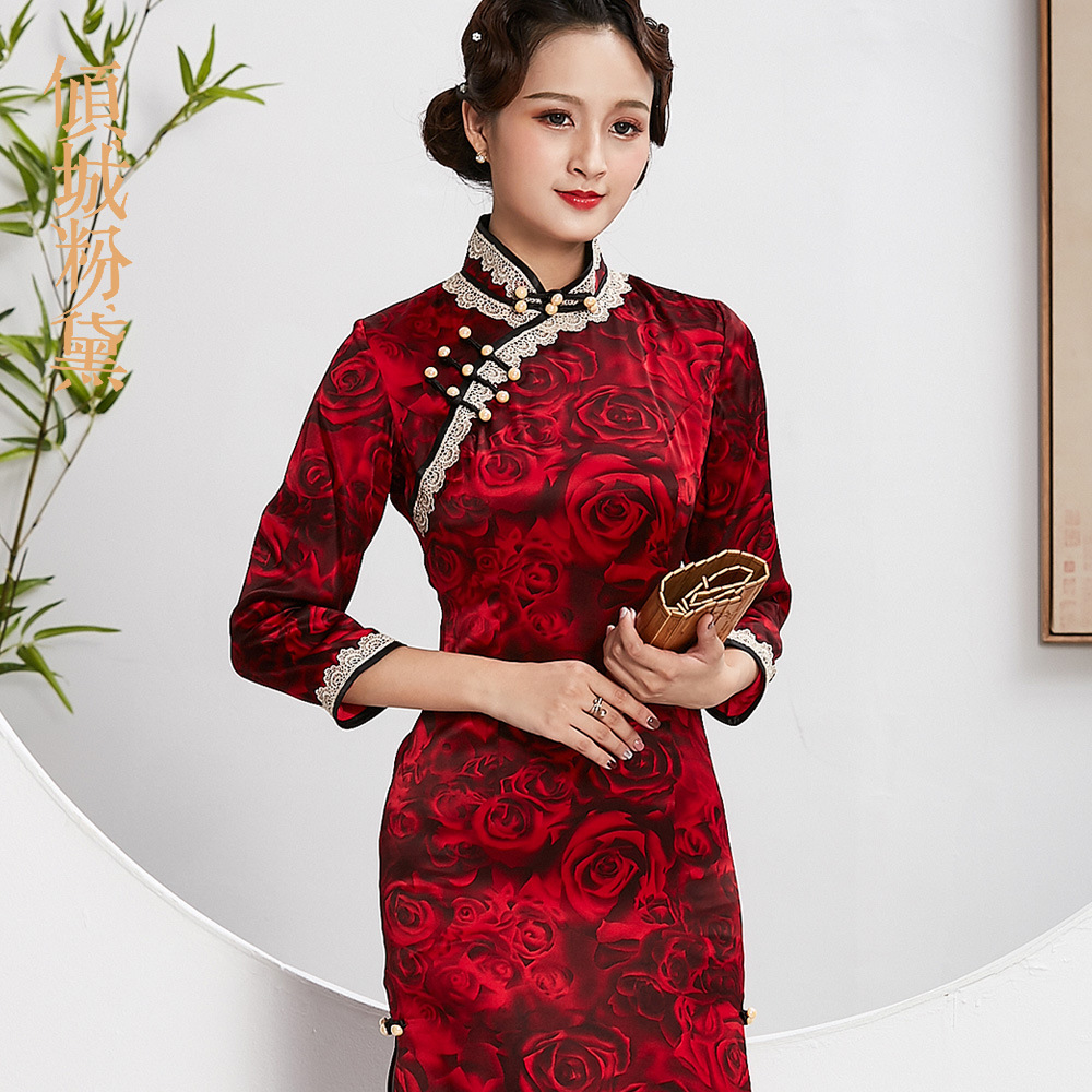 晚礼服旗袍长袖图片-海量高清晚礼服旗袍长袖图片大全 - 阿里巴巴