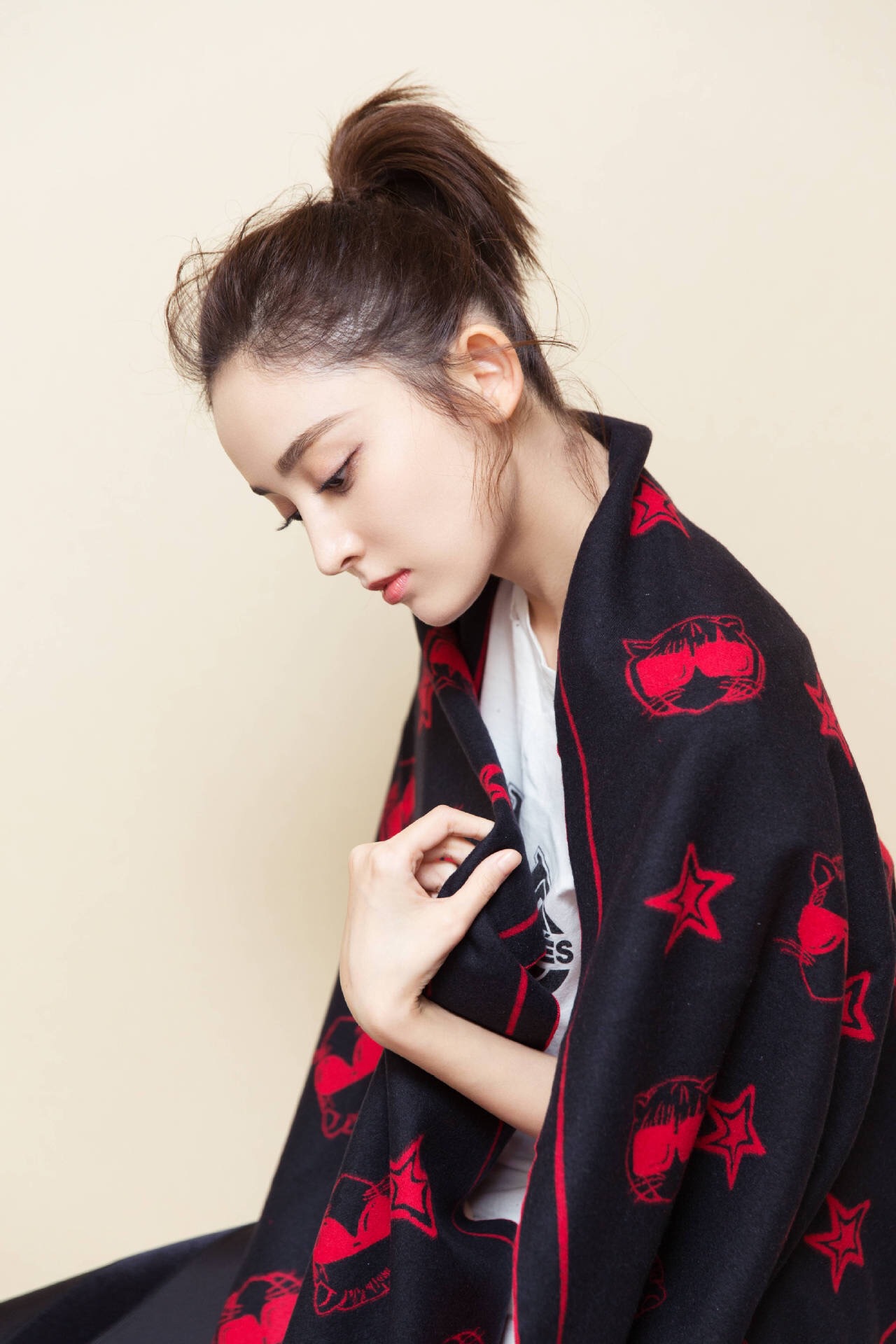 2019秋冬新款围巾女古力娜扎网红猫披肩韩版女双面百搭两用现货