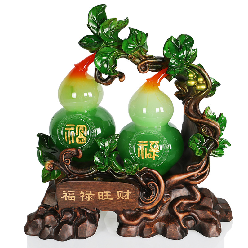 信工艺品摆件葫芦福禄旺财仿玉葫芦家居客厅办公室乔迁开业礼品