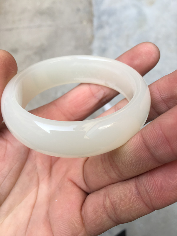 批发外蒙料白玉镯白玉手镯 白玉镯子外蒙料镯子