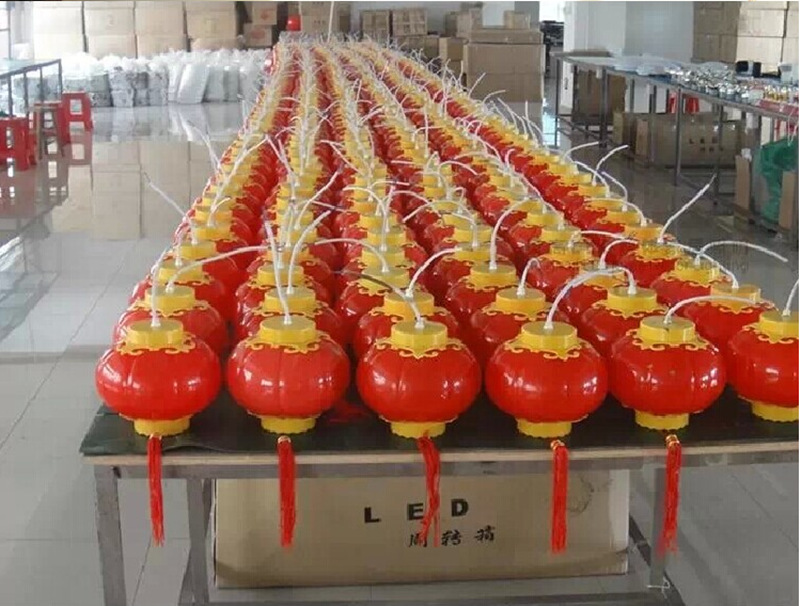 亚克力电子led灯笼户外防水pvc塑料中式大红连串小灯笼春节日装饰