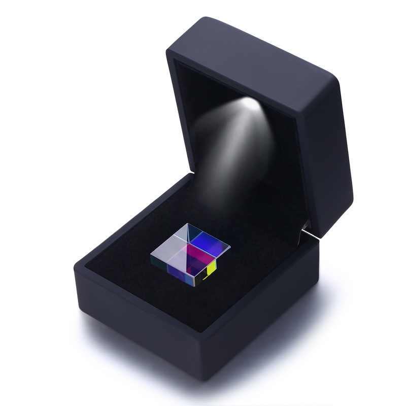led灯光之立方礼盒发光漆面盒子 合色棱镜包装盒喷油首饰盒魔方盒
