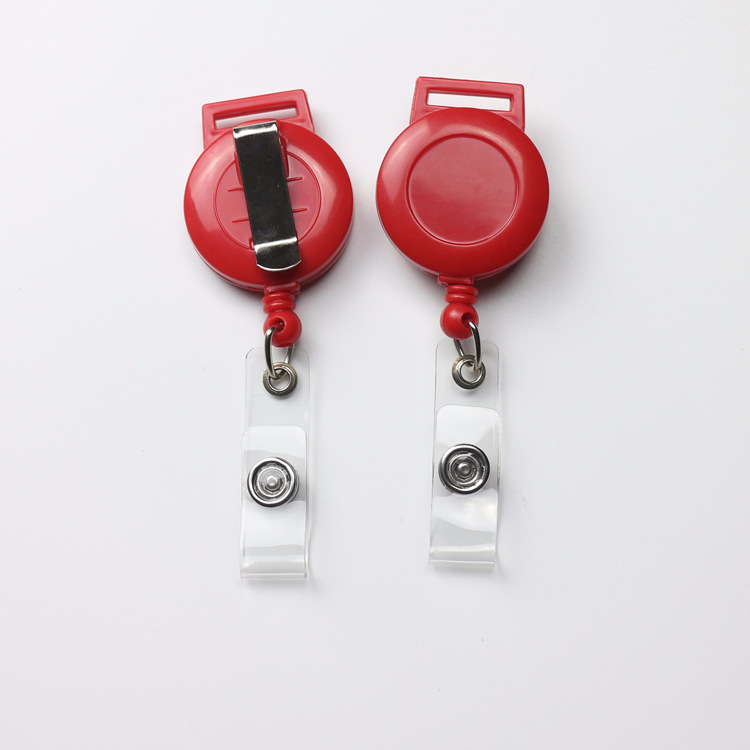 供应 塑胶圆形卡扣 商标滴胶伸缩易拉扣 证件易拉得