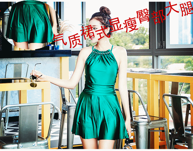 2018新款女士韩版时尚性感遮肚显瘦小香风泳衣分体一件代发