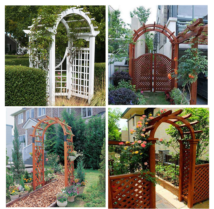 防腐木拱门院子碳化木门户外花园拱门花架爬藤架欧式庭院拱门定做