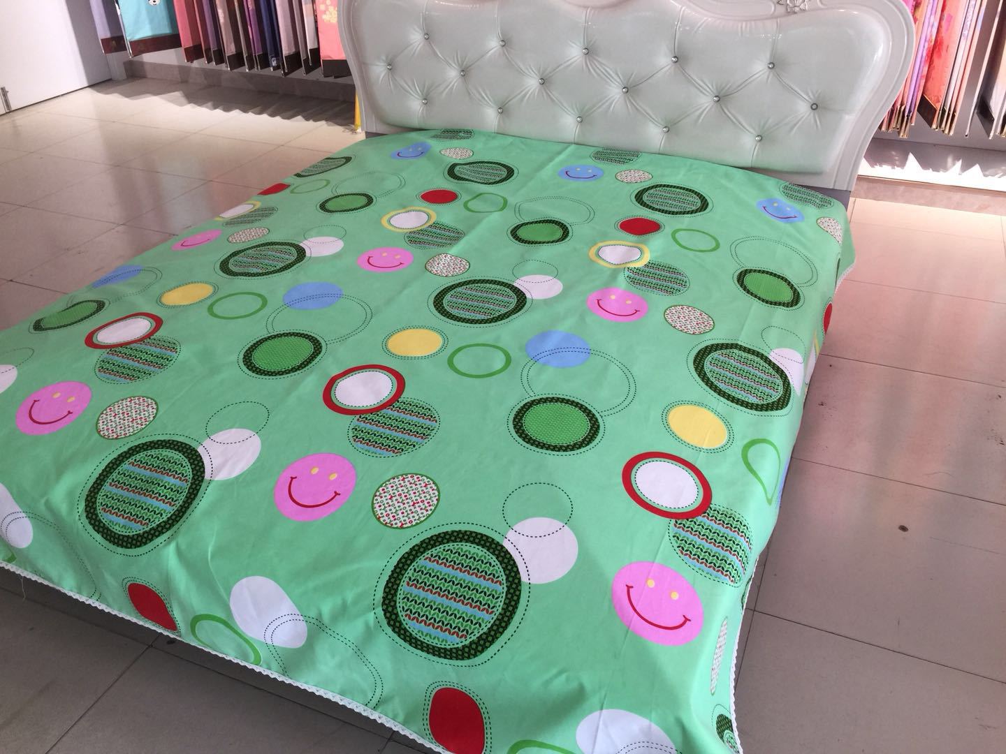 涤纶聚酯纤维 双人被单 图案齐全布料床单2.3宽幅四季布匹时尚