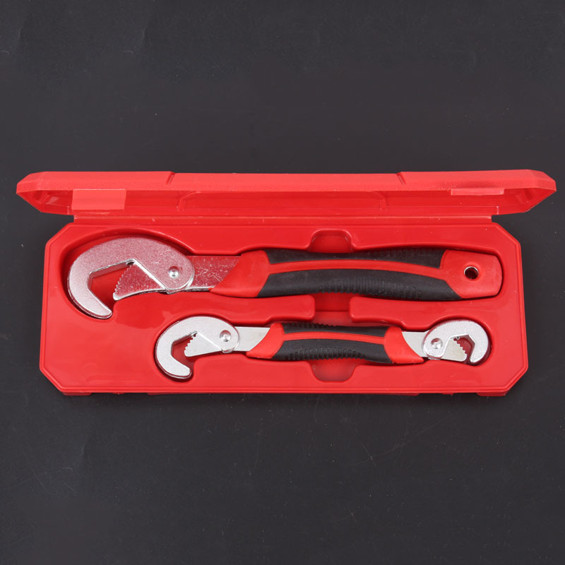 Huahong Multi-Function Wrench 2-Piece Set, One Large and One Small Stamping Wrench, Forged Adjustable Wrench, Synthetic Wrench Mirror