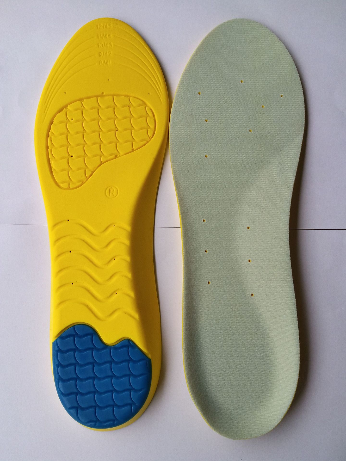 跨境 批发男女运动休闲鞋垫 pu减震吸汗鞋垫 轻便柔软增高鞋垫