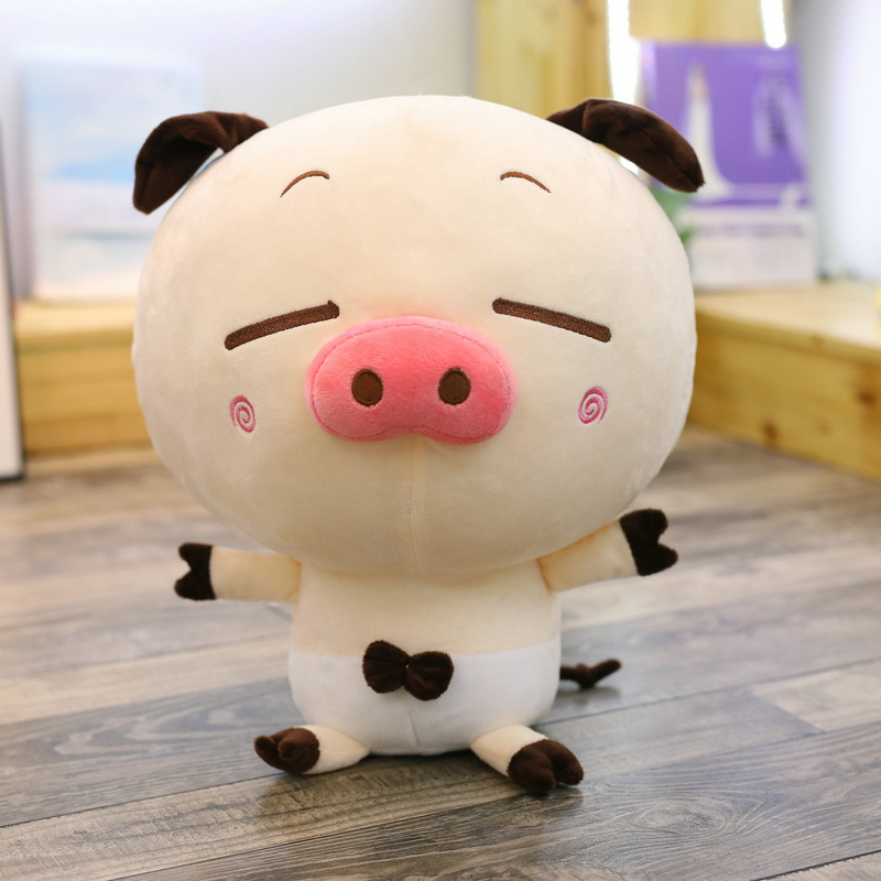 可爱胖胖裤猪公仔毛绒玩具大号睡觉抱枕趴趴猪玩偶七夕情人节礼物