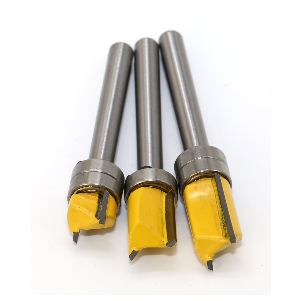 3件套6柄仿型修边刀轴承直刀修边刀木工铣刀修边机刀头