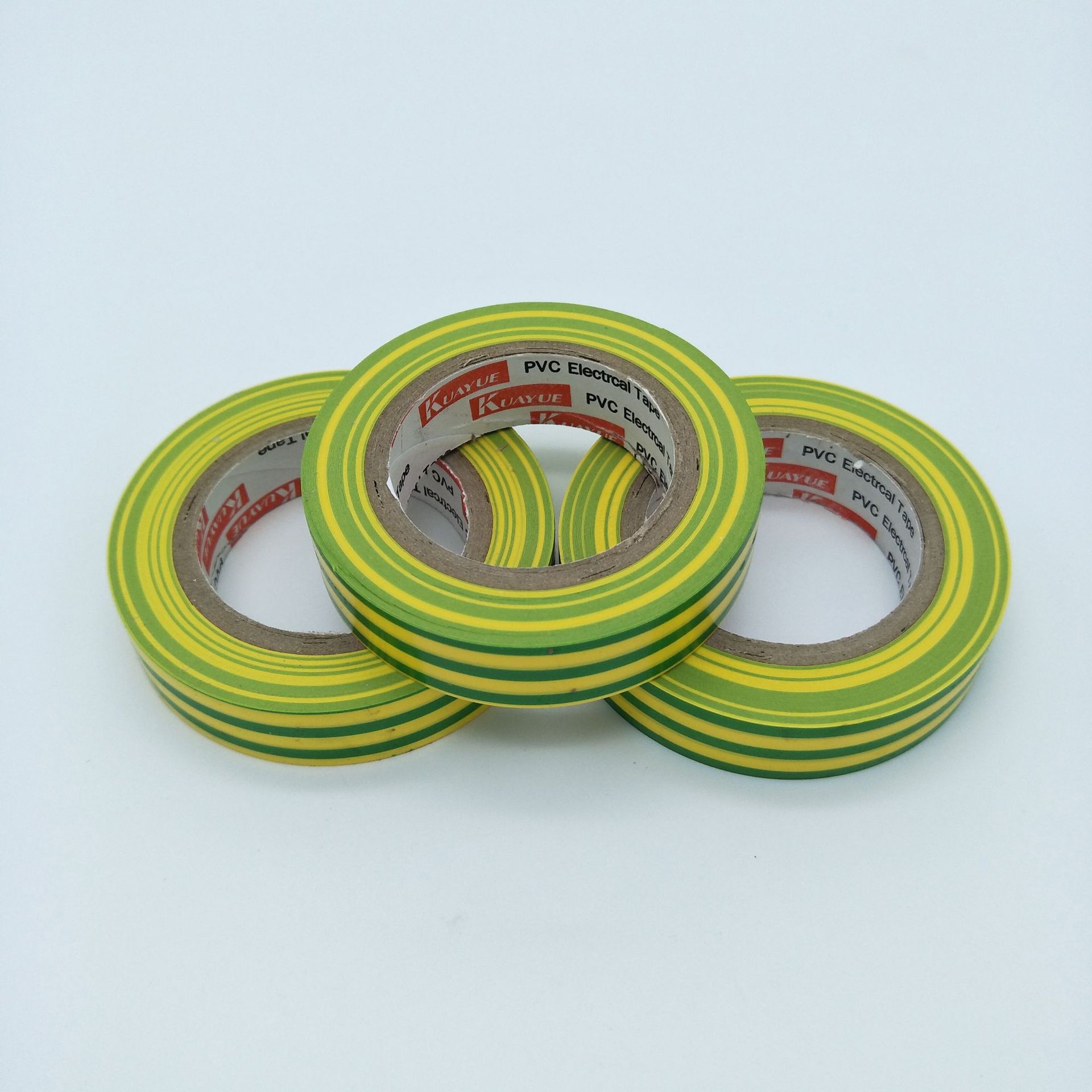 pvc黄绿电工胶带 地线标识胶带电胶布 双色超粘绝缘胶带 电工胶布