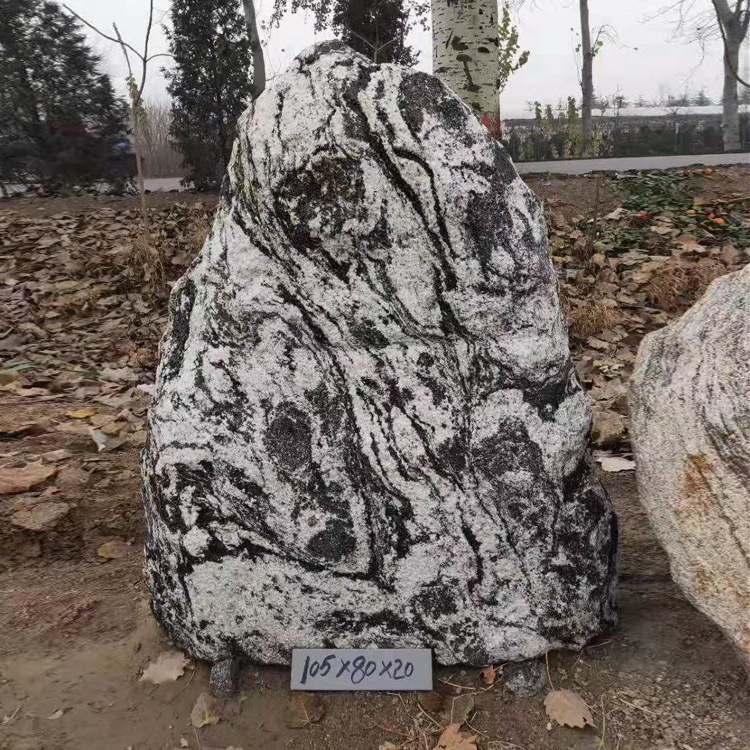 厂家加工定做天然原石雪浪石立石大型景观石刻字石村牌石纪念石
