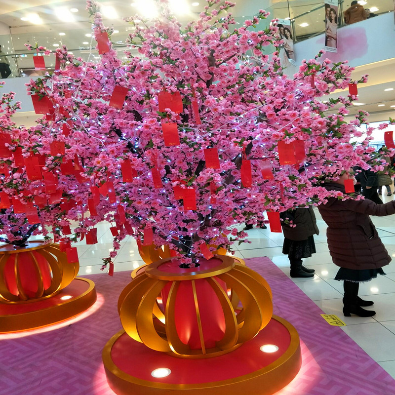 仿真桃花树婚庆典礼仿真树仿真植物商场装饰活动庆典主题仿真桃树