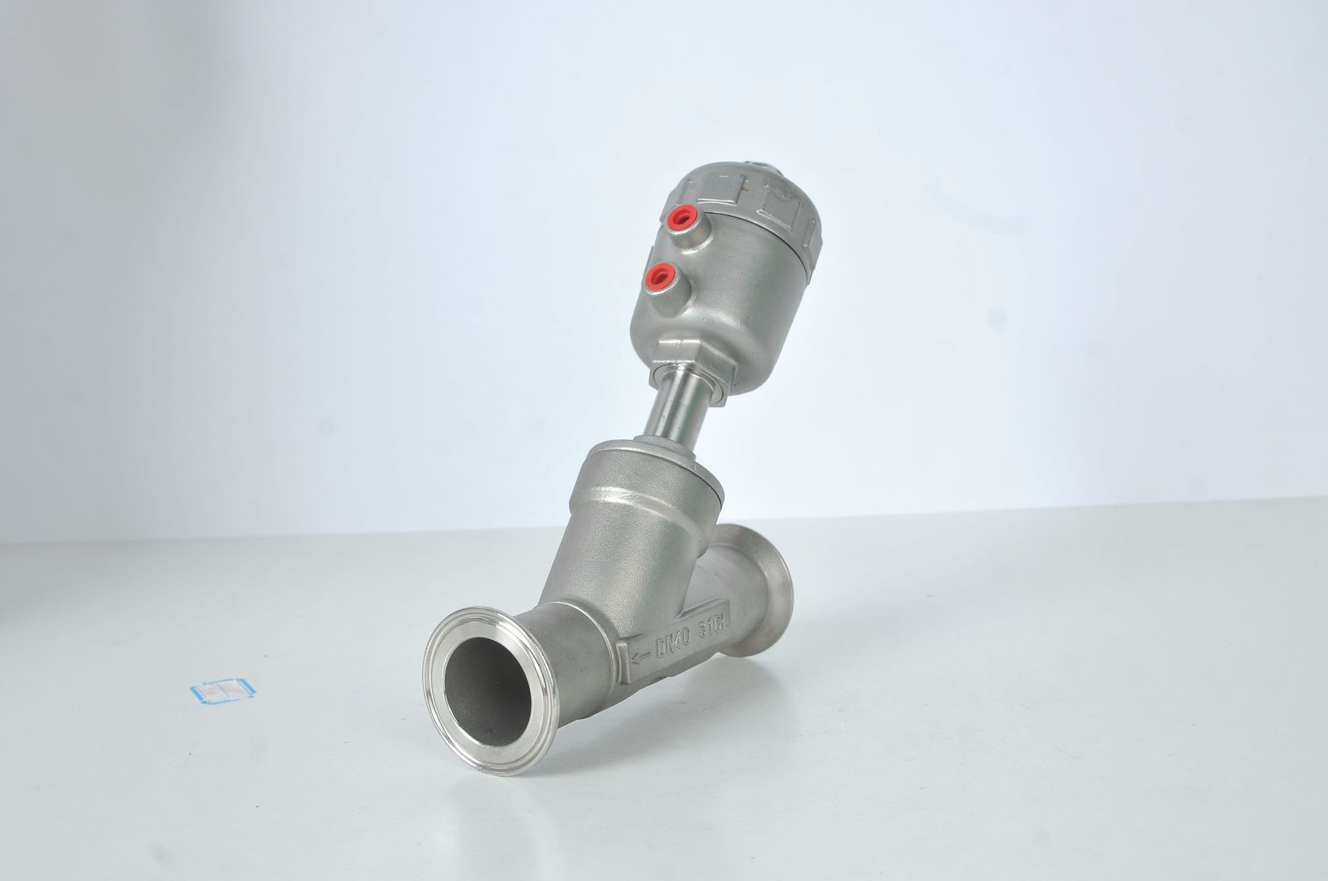 304不锈钢快装式气动蒸汽角座阀 y型角座阀 耐高温卡箍式角座阀门