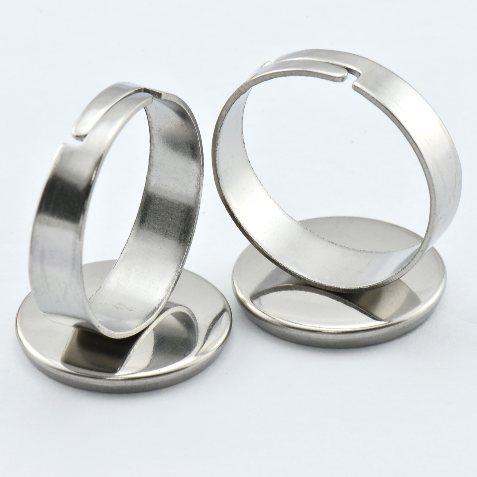 厂家直销不锈钢戒指焊接托盘 欧美时尚宝石托盘戒指diy饰品配件