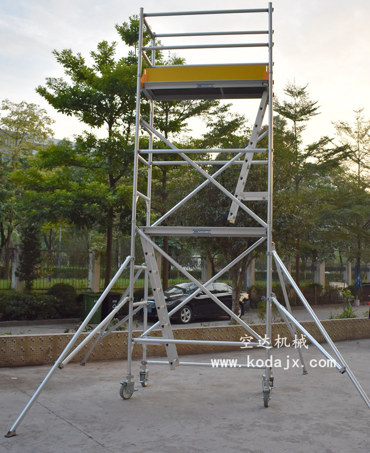 快装铝合金脚手架14米长宽80楼梯专用铝制脚手架