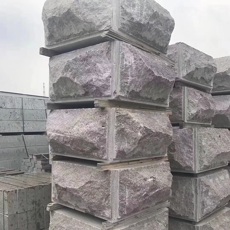 房屋建筑自然面芝麻灰蘑菇石|外墙贴面|门垛蘑菇石多少钱环境石材