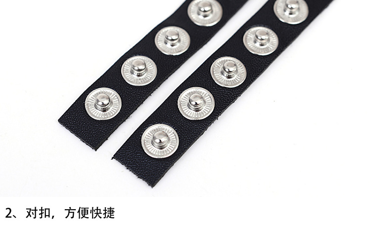 欧美原宿朋克风皮项圈 Ebay热销 圆形吊坠项链颈脖链短款锁骨链详情12