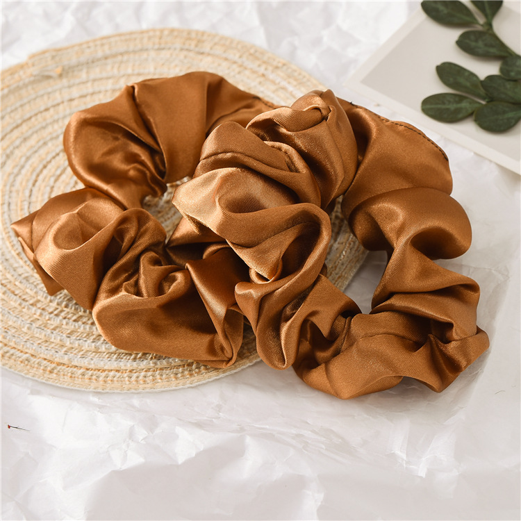 Satin Fabric Large Intestine Hair Ring Hair Accessories Europe and America Cross Border Women's Headband Set Simple All-Match Headdress in Stock Wholesale