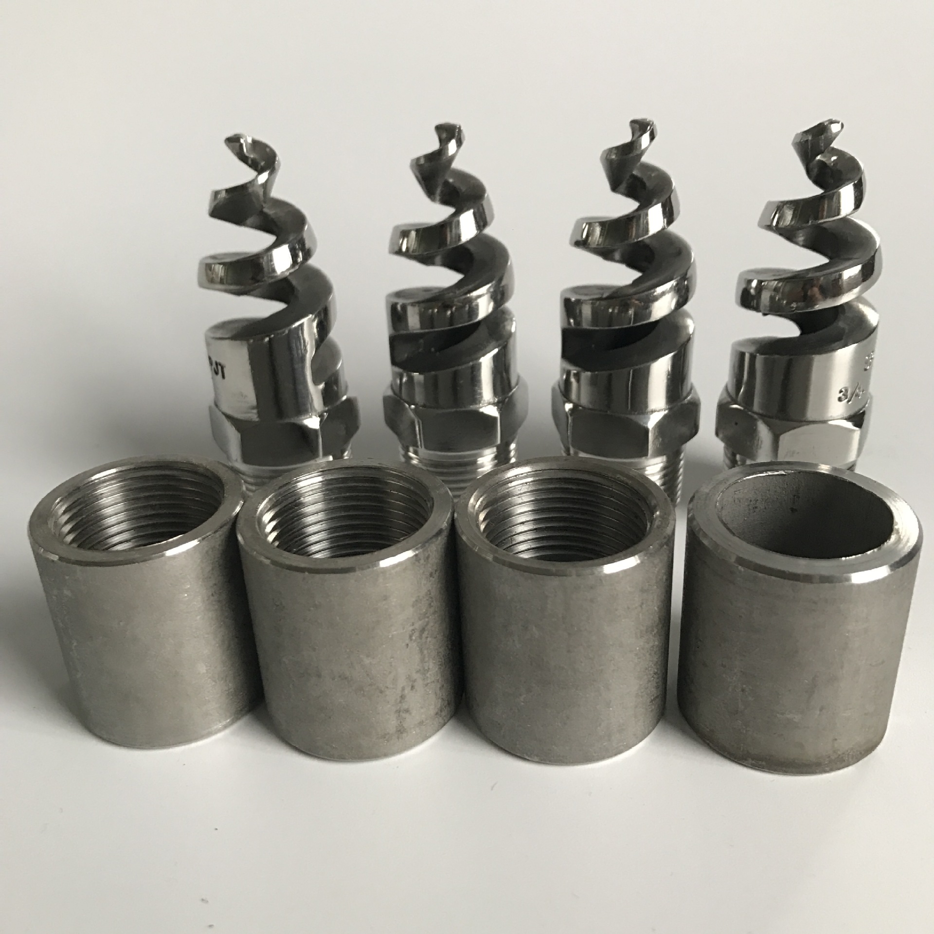 不锈钢喷头螺旋喷嘴2507船舶实心锥喷淋头90120脱硫除尘冲洗冷却