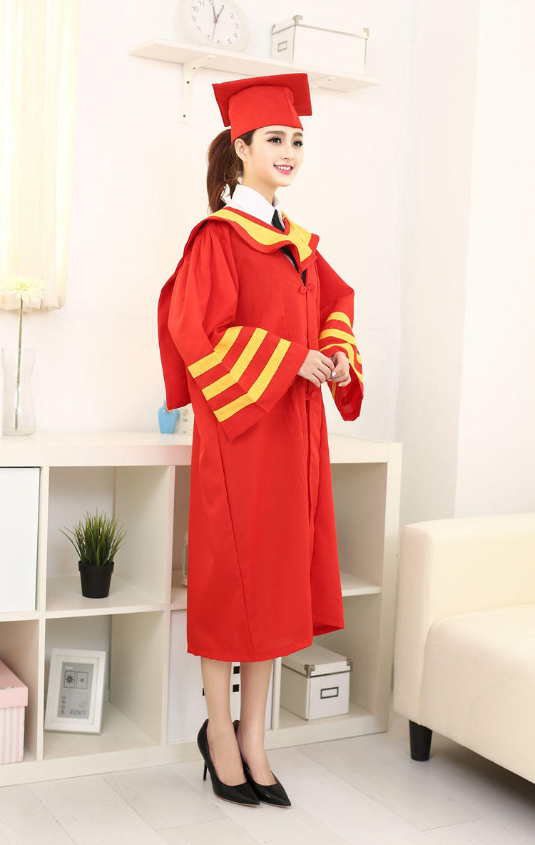 校长服毕业礼服学位服黄色流苏蓝色衣服工科文科理科军科农科医科