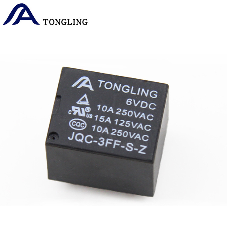 t73继电器jqc-3ff-s-z 10a继电器 5脚6v转换1z型小型电磁继电器