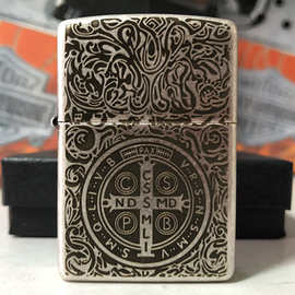正品zippo煤油防风打火机 121fb古银三面蚀刻康斯坦丁恶灵挽歌