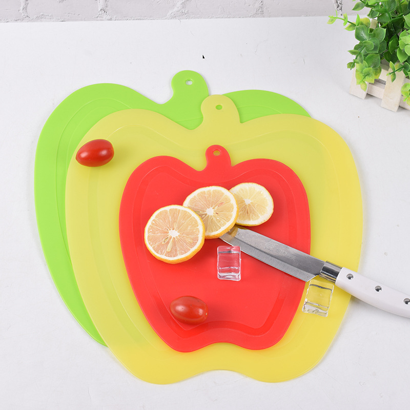 Big Apple Food Grade Pp Baby Food Supplement Chopping Board Kitchen Chopping Board Thin Big Apple Fruit-Shaped Chopping Board