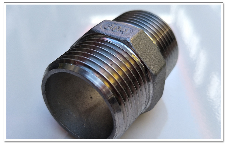 304不锈钢精铸六角外丝 4分6分六角直通双头外丝 经久耐用外丝