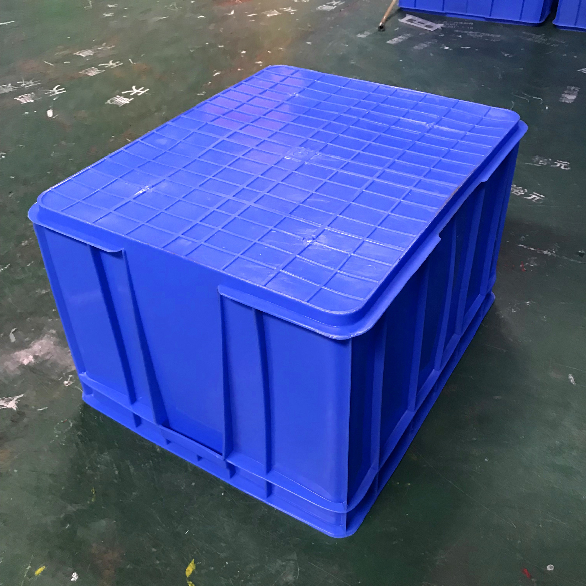 联生直销冷库食品用pp塑料周转箱,耐低温零下40℃冷藏周转框大号