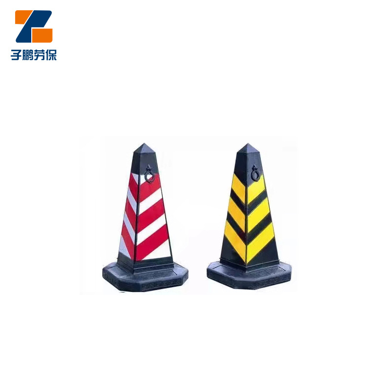 橡胶反光pvc交通安全设施路障 道路反光防撞塑料方锥雪糕桶警示柱