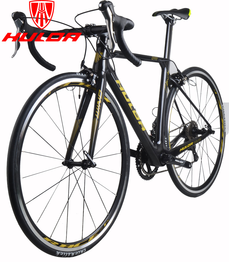 20速碳纤维公路车自行车shimano4700套件huldabike荧光字黑金