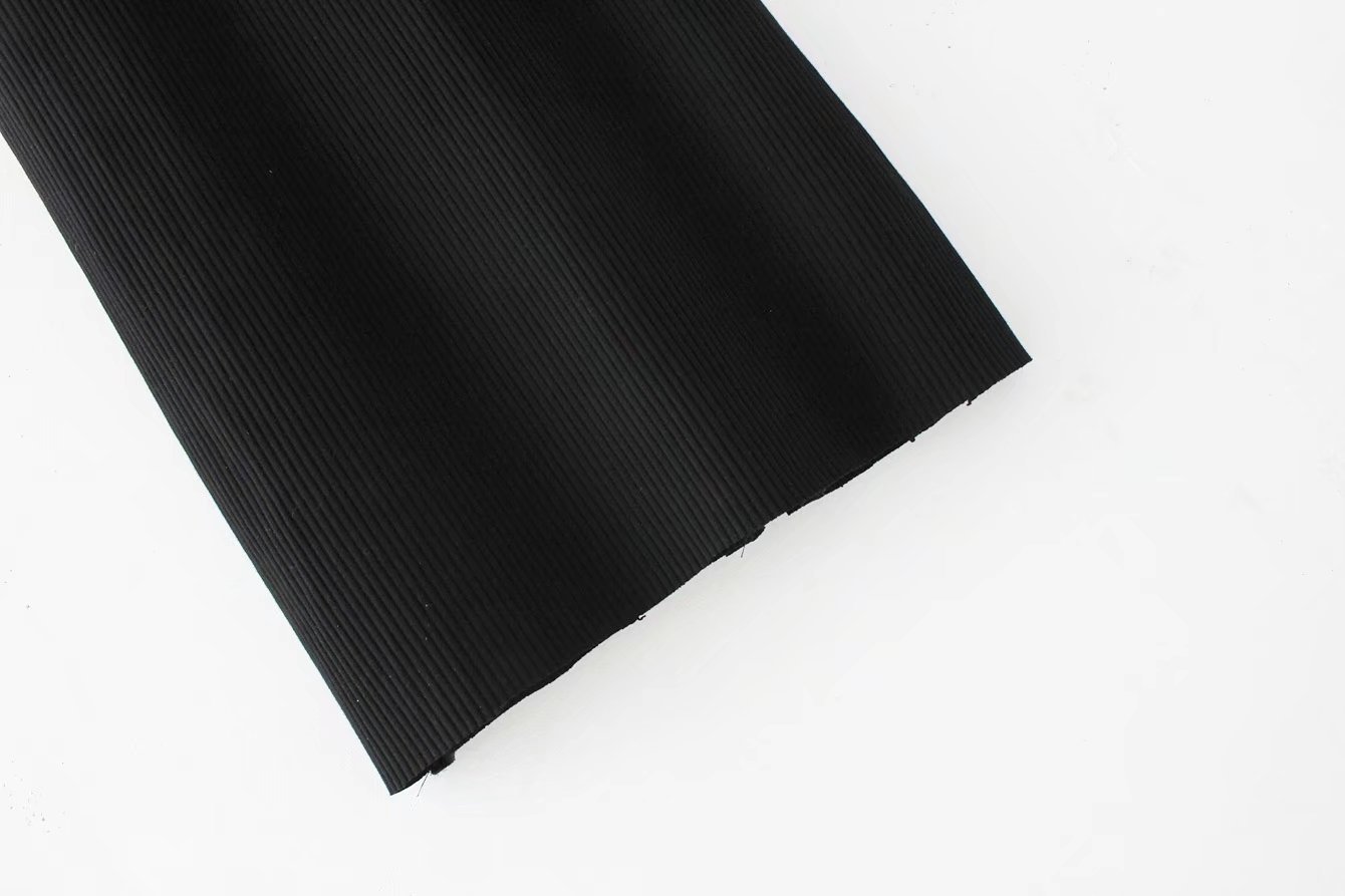 修身显瘦螺纹棉单排扣连衣裙超弹力262-7090