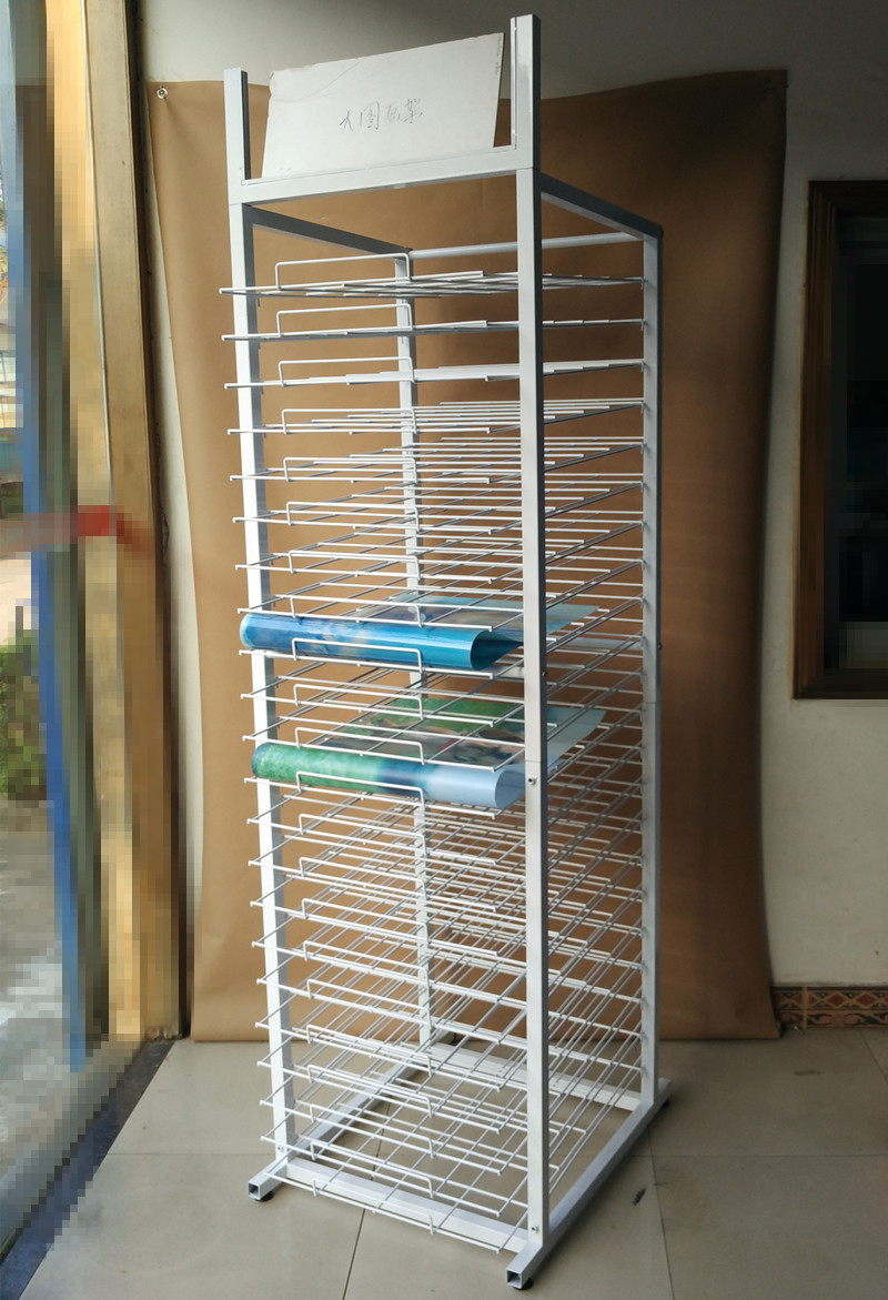 毛毯地毡展示架布匹样品货架 便利店多层布料纸板展示架定制批发