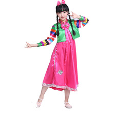 儿童韩服公主夏 女童朝鲜服古筝舞台演出服 舞蹈服韩国民族服古装
