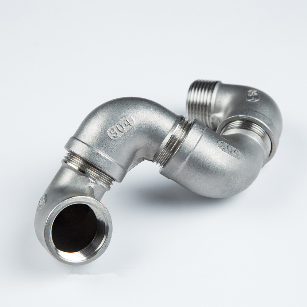 304不锈钢管件内外丝弯头 90度内外牙弯头 丝扣内外弯头规格齐全