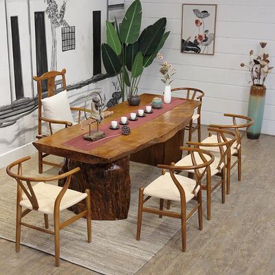 现代简约实木茶桌椅组合 小户型客厅泡茶桌 办公室接待洽谈大板桌