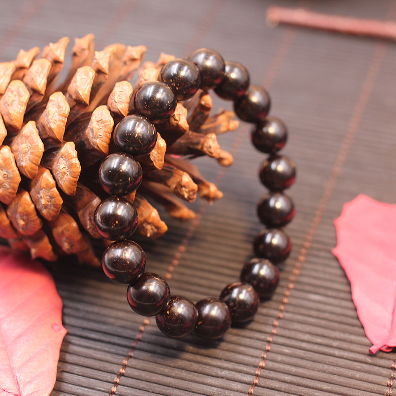 印尼椰蒂 7000目抛光椰蒂手串 大尺寸素珠 百搭精品 双十一