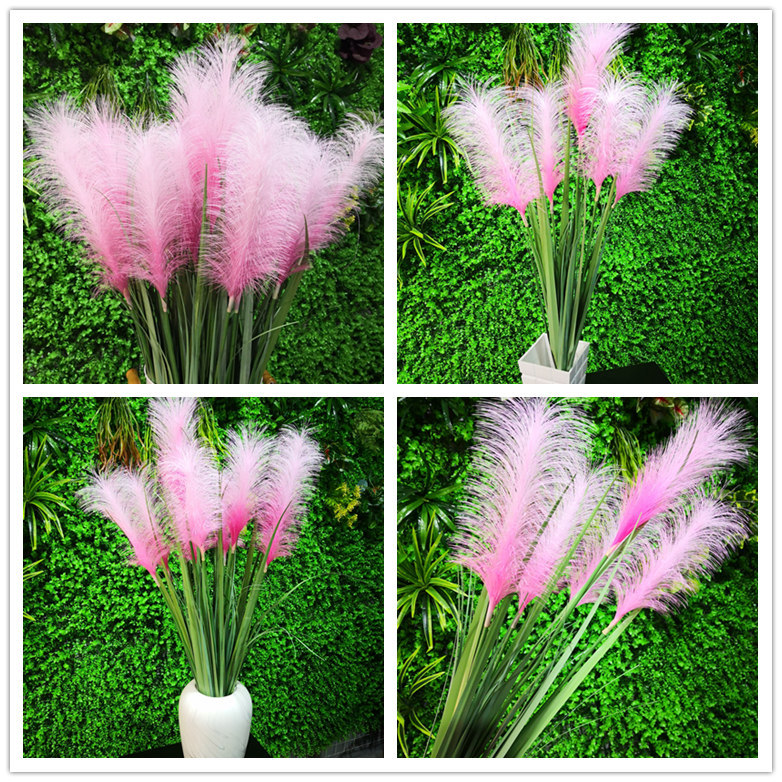 【尺寸】: 单束花高度93厘米,一束有5个芦苇毛毛头,一个芦苇毛毛头