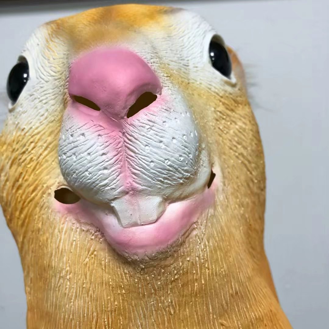 厂家批发老松鼠面具 仿真乳胶动物头套男女人万圣节化妆舞会派对