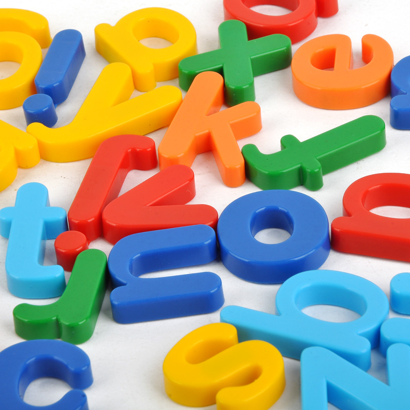 热销多色磁性环保字母贴 儿童益智玩具 磁力贴冰箱贴小写字母拼图