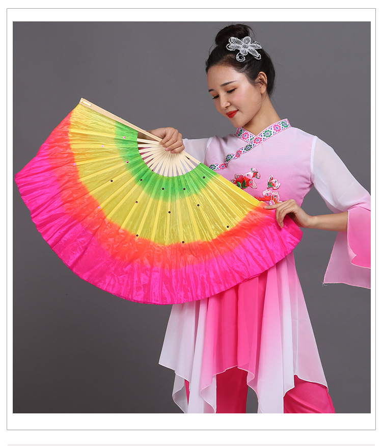 批发节日舞蹈扇子彩云木兰加厚响声秧歌扇跳舞扇子广场舞厂家直销